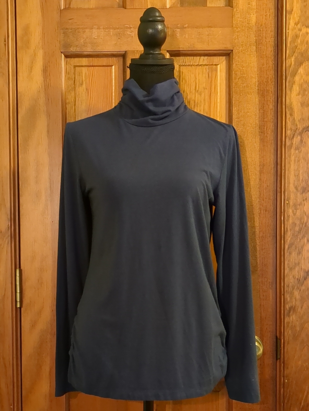 Coldwater Creek Scrunch Neck Cotton Top